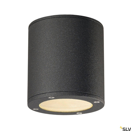 Nowoczesny plafon zewnętrzny SITRA CEILING LIGHT, okrągła, antracyt, GX53, max. 9W, IP44
