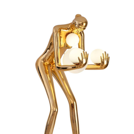 Designerska złota lampa podłogowa WOMAN-2 Gold 190 cm (DN433-F gold) - Step into Design