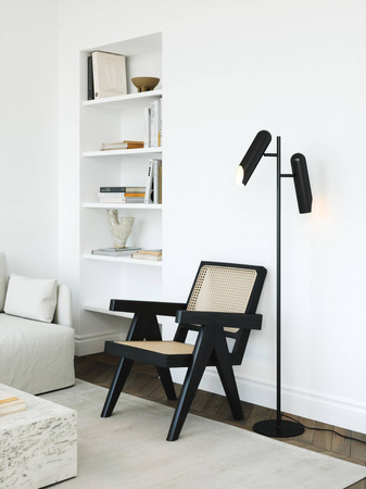 Kierunkowa lampa podłogowa ROCHELLE Nordlux GU10 2x8W Metal Czarny