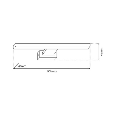 Kinkiet PINTO CHROME 12W LED 50cm (ML8237) - Milagro