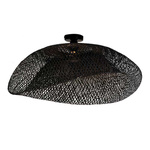 CEILING LIGHT 1XE27 BAMBOO BLACK (19109 Zambelis) - Zambelis