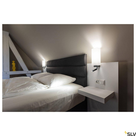 QUADRASS SPOT, lampa ścienna natynkowa LED indoor ze spotem LED i oprawą żarówki E27, kolor czarny (1003428) - SLV