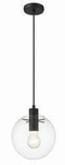 Ozdobna lampa wisząca Puerto czarna mała (śr.20) - Light Prestige LP-004/1P S BK