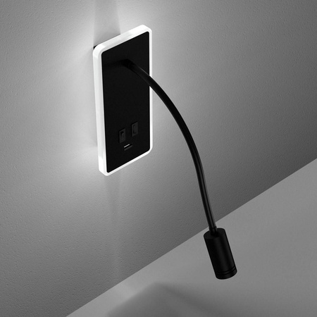 Lampka nocna BASE 8W+2W BLACK (ML63500) - Milagro