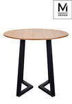 MODESTO stół TAVOLO FI 80 dąb - blat MDF, podstawa metalowa (B-15) - Modesto Design