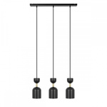 SUPURU 3L czarna potrójna lampa sufitowa z mosiądzem (SUL332P0) - Ummo