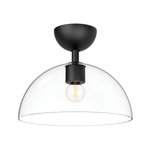 Półplafon Jude - 1 źródło światła - Matowa czerń (ALM-JUDE-SF-MB-CL) - Elstead Lighting