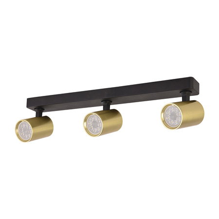 CEILING MOVABLE SPOT 3XGU10 BLACK MATT - BRUSHED BRASS (S107 Zambelis) - Zambelis