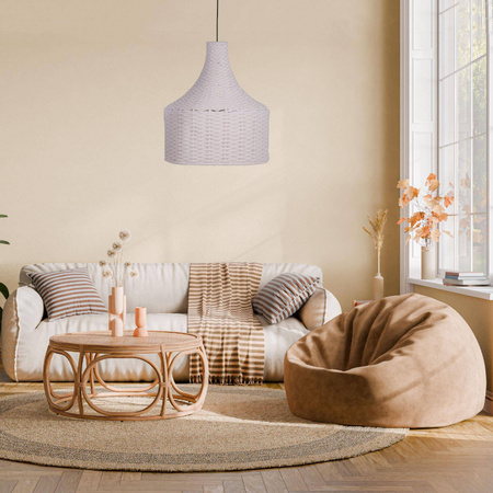 Lampa wisząca Boho bawełniana o wymiarach 46x46x150cm (102393) - DIJK