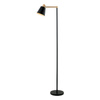 FLOOR LAMP E27 MAX 25W IRON BLACK -GOLD COLOR CLASS I ON OFF SWITCH (20216 Zambelis) - Zambelis