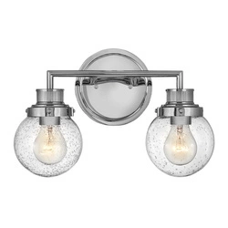 Kinkiet Poppy - 2 źródła światła - Polerowany chrom (QN-POPPY2-PC-BATH) - Quintiesse