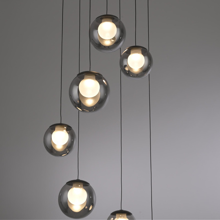 Kaskadowa lampa na pilota, z regulacją światła i wysokości SZARA (2587-15) - Paul Neuhaus