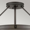 Średni półplafon Collier - 4 źródła światła - Zgaszona czerń (HK-COLLIER-SF-M-BX) - Elstead Lighting