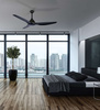 FAN CEILING  70W  MATT BLACK BLADES REMOTE CONTROL (20258 Zambelis) - Zambelis