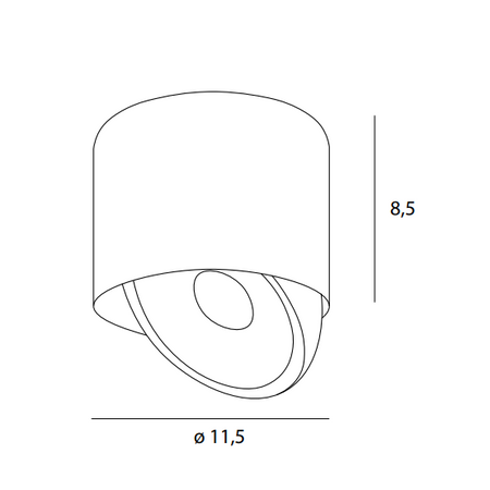MAXLIGHT C0266 LAMPA SUFITOWA VECTOR 10W CZARNA

