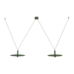 PENDANT LED LIGHT 2X7W 3000K METAL ARMY GREEN (23228 Zambelis) - Zambelis