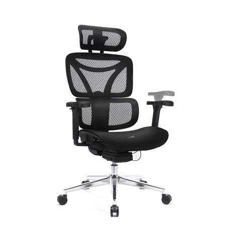Ergonomiczny,regulowany fotel gamingowy Control Pro Czarny (LV0656) - LVN SYSTEM