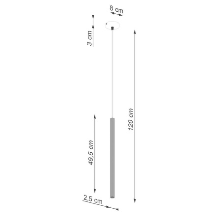 Lampa wisząca ARCHE 1 biała (SL.1337) - Sollux Lighting
