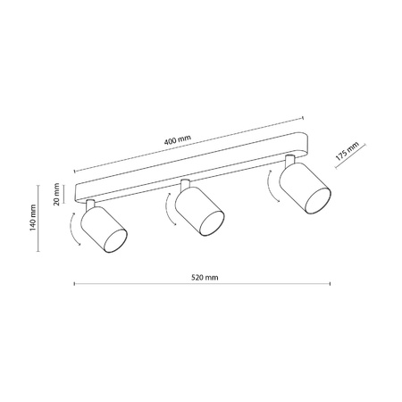 LIVIA BEIGE LAMPA SUFITOWA 3 (10240) - TK Lighting