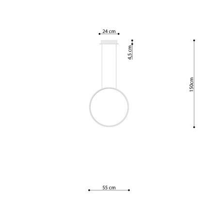 Lampa wisząca RIO 55 beżowa LED 4000K (TH.364) - Thoro Lighting