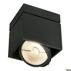 KARDAMOD, lampa sufitowa, jednopunktowa, QPAR111, kwadratowa, czarna matowa, maks. 75W (117100) - SLV