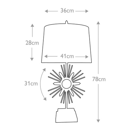 Lampa stołowa Sun King (GN-SUN-KING-TL) - Elstead Lighting