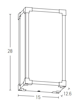 OUTDOOR WALL LIGHT LED 12W DARK BROWN (E263 Zambelis) - Zambelis