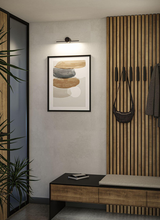 Oprawa ścienna SAVA LED nad lustro 4,2W 250lm 3000K 300mm IP44 230V czarny matowy / metal (PL75410) - PAULMANN