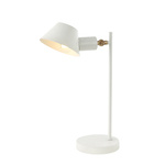 TABLE LAMP E27 MAX 25W IRON  WHITE -GOLD COLOR  ON OFF SWITCH (20222 Zambelis) - Zambelis