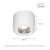 CHLOE AR111 NATYNKOWA GU10 250V IP20 139x100mm BIAŁY okrągła ruchoma (SLIP005012) - Spectrum LED