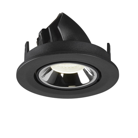 NUMINOS® GIMBLE S, oprawa sufitowa wpuszczana czarna/chromowana 3000 K 20° (1005887) - SLV