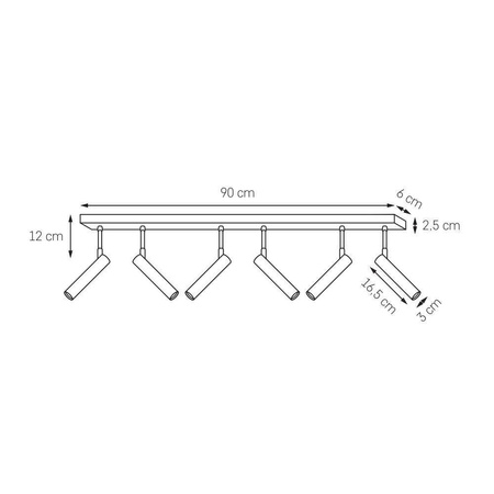 Lampa sufitowa LARS LISTWA 6 (50720605) - Kaspa