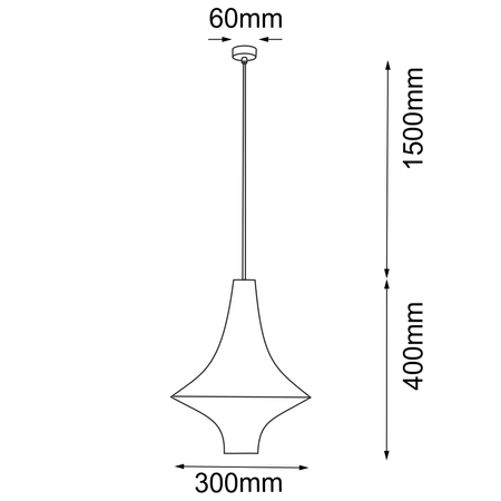 Lampa wisząca Alda S - Czarna (300 mm)   (5111) - Shilo