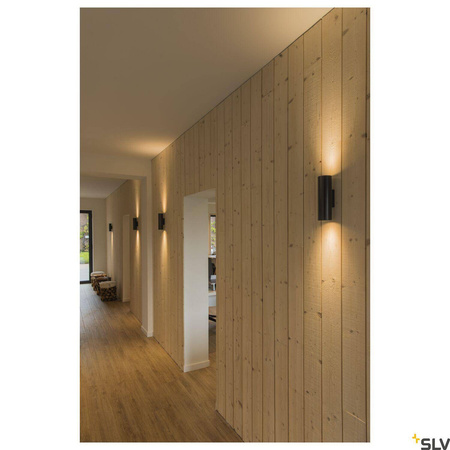 ENOLA_B, lampa ścienna, QPAR51, okrągła, up/down, kolor czarny, maks. 50W, z czarnym pierścieniem dekoracyjnym (151800) - SLV