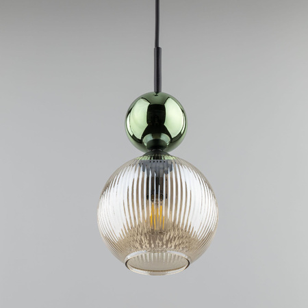 SOPHIA GREEN COGNAC LAMPA WISZĄCA 1XE14 (11145) - TK Lighting