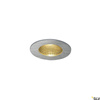 PATTA-I, lampa wpuszczana, LED, 3000K, okrągła, szczotkowane aluminium, 38°, z zasilaczem (114426) - SLV