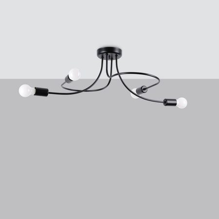 Żyrandol LEVAR 4 czarny (SL.1455) - Sollux Lighting