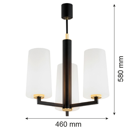 Żyrandol 3 pł. CAMELOT PLUS (6143) - Argon