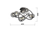 NANCY - Lampa sufitowa 8-pł. (9014-805) - Aviano Lighting