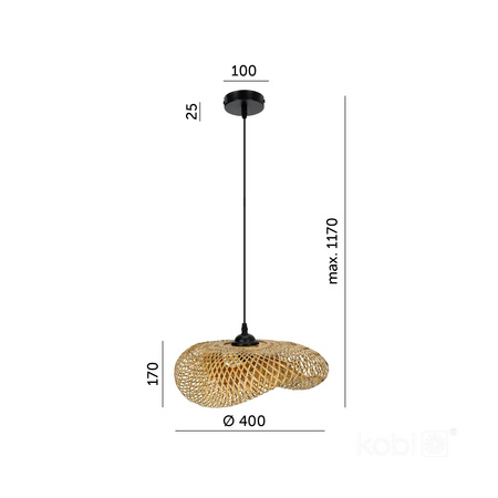 Lampa wisząca BOHO BRUGIA S 1xE27 Kobi Design (002155KOB) - KOBI LIGHT