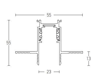 TRIMLESS CURVED TRACK D:1200 MM BLACK (22103 Zambelis) - Zambelis
