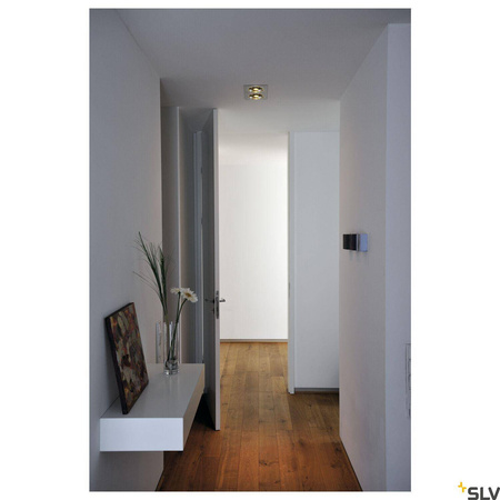 NEW TRIA 2, lampa wpuszczana, dwupunktowa, QPAR111, prostokątna, szczotkowane aluminium, maks. 150W, ze sprężynami zaciskowymi (111382) - SLV