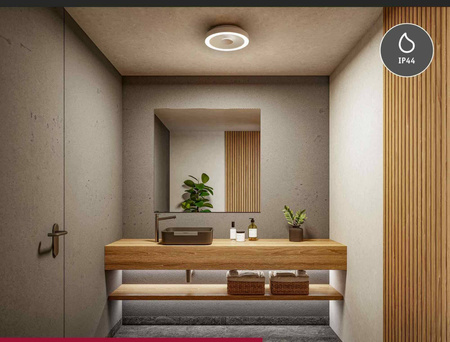 Plafoniera VOLEA 18W DIM 320MM 2120lm 3000K IP44 230V biały / srebrny/ tworzywo sztuczne (PL71177) - PAULMANN