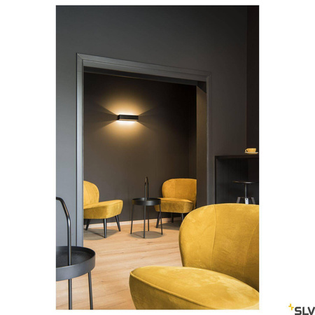 LOGS IN L, lampa ścienna natynkowa LED indoor, kolor czarny/złoty, 2000-3000K, DIM-TO-WARM (1002928) - SLV