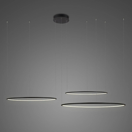 Lampa wisząca Ledowe Okręgi No.3  Φ100 cm in 4k  czarna ściemnialna  Altavola Design (LA075/CO3_100_in_4k_black_dimm) - ALTAVOLA DESIGN