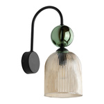 SOPHIA GREEN COGNAC KINKIET 1XE14 (11143) - TK Lighting