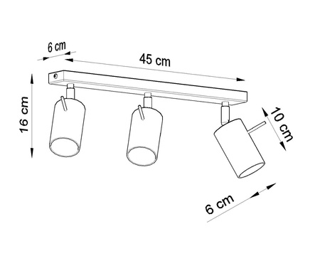 Plafon RING 3 chrom (SL.0729) - Sollux