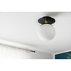 PLAAT C czarna lampa ścienna / kinkiet z mosiądzem z podwyższoną szczelnością IP44 (PLC123S0) - Ummo