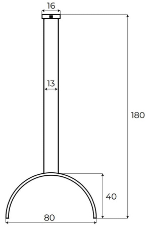 Lampa wisząca TRIO ARC I czarny polerowany (P0520) - MAXLIGHT