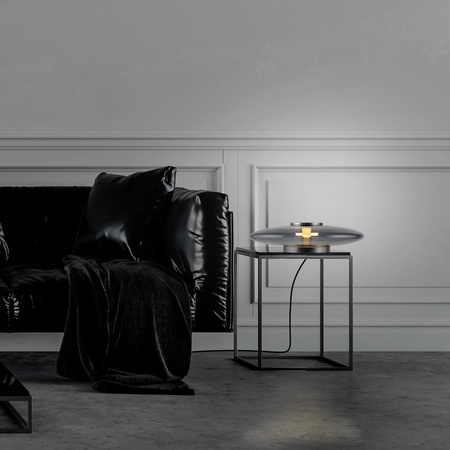 Szklana stołowa lampa z dotykowym ściemniaczem PURE VITRUM SZARY (4080-15) - Paul Neuhaus